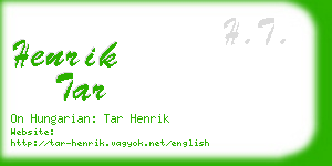 henrik tar business card